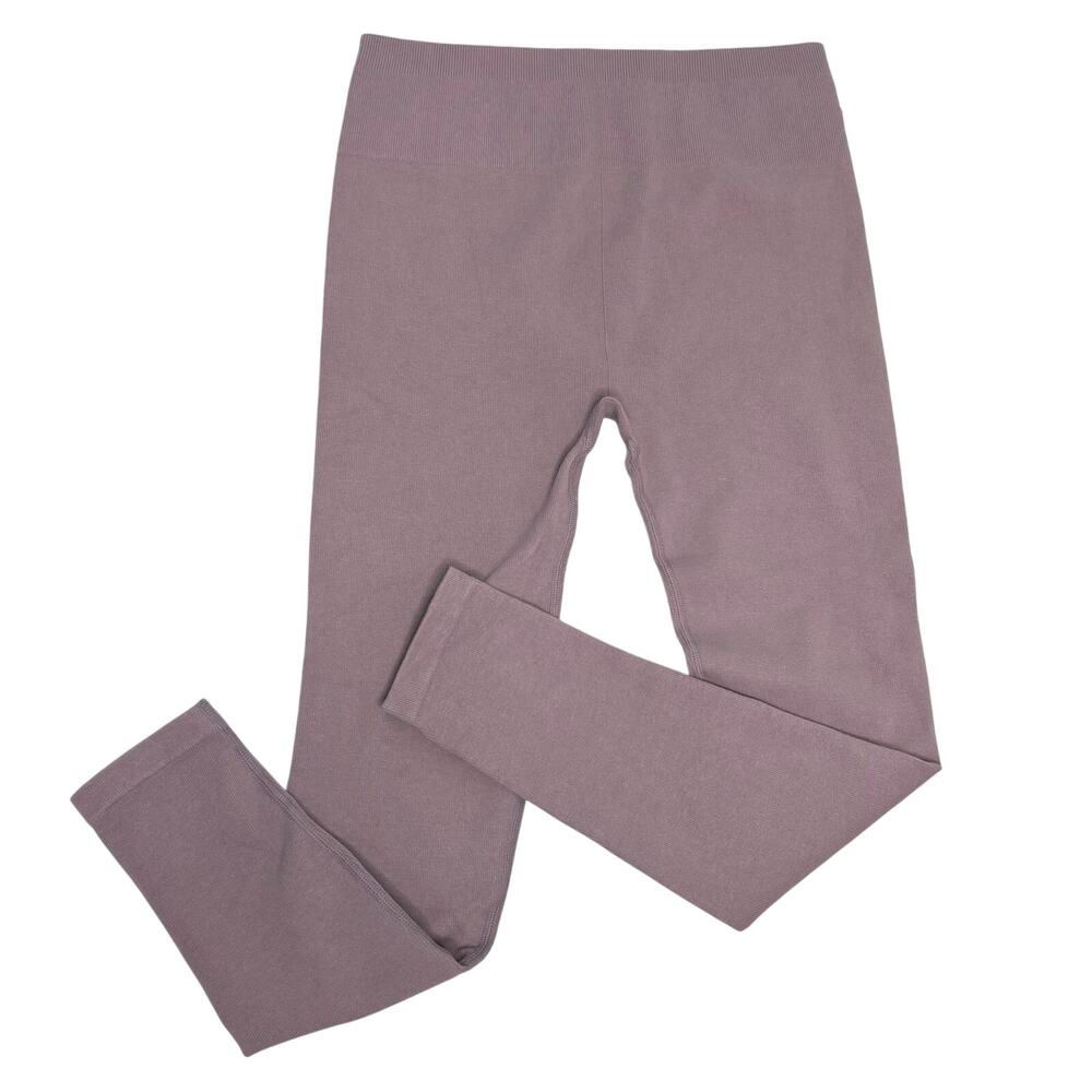 Everlane Ribbed Seamless Legging High Waist Light Purple XL